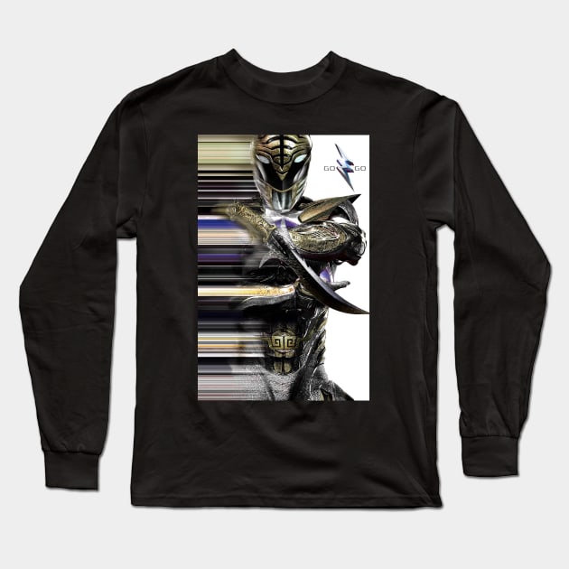 White Ranger Movie Style Long Sleeve T-Shirt by creativespero